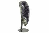 Amethyst Geode Section on Metal Stand - Uruguay #199670-3